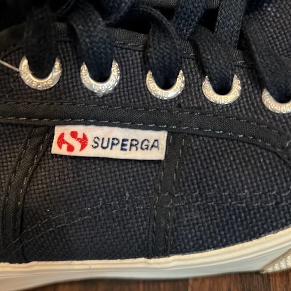 Women's Superga 2790 ACTOW Flatform Sneaker Navy Canvas/Cotton - Size 36 - Picture 8 of 9